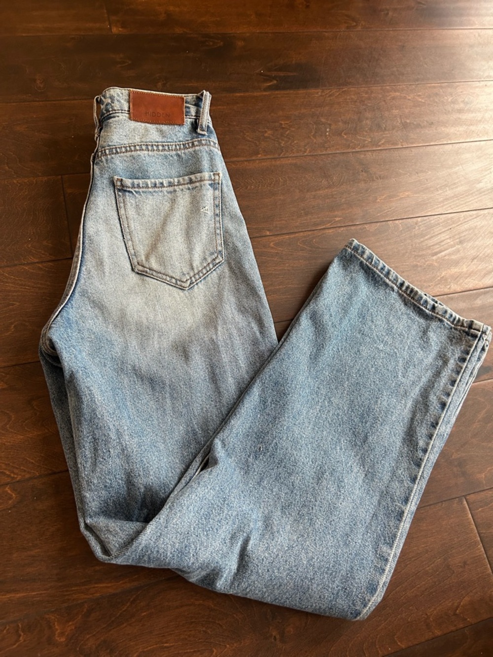 HIDDEN Los Angeles Straight Leg Jeans Light Blue Denim - Picture 3 of 4